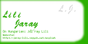 lili jaray business card